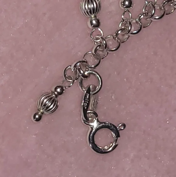 Anklet - 10" Italian Sterling Silver - Picture 3 of 13